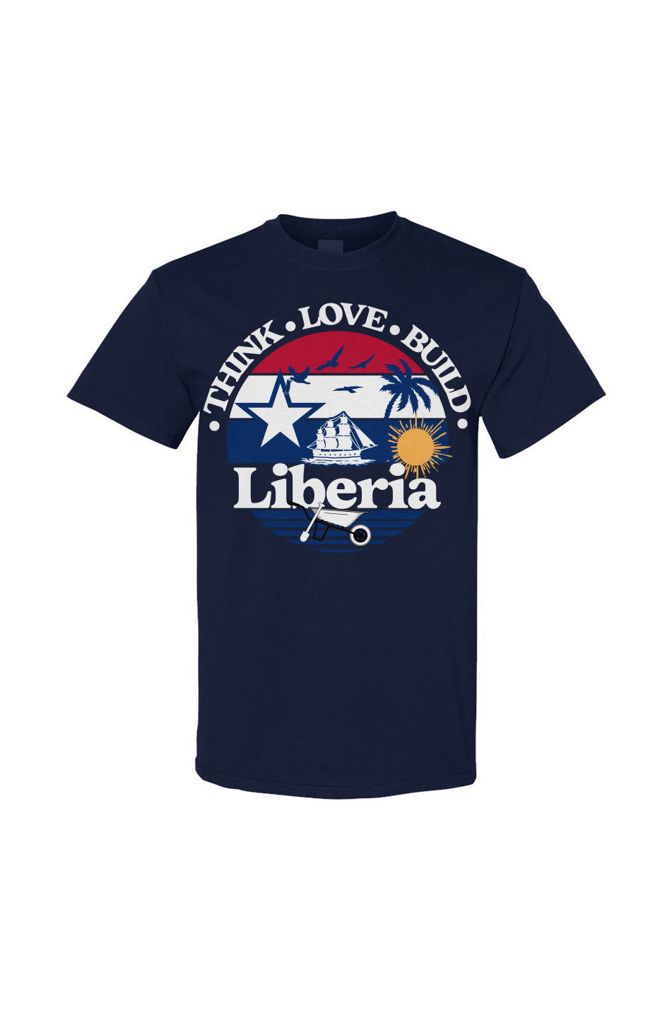 Think Love Build Liberia Graphic tee - Navy