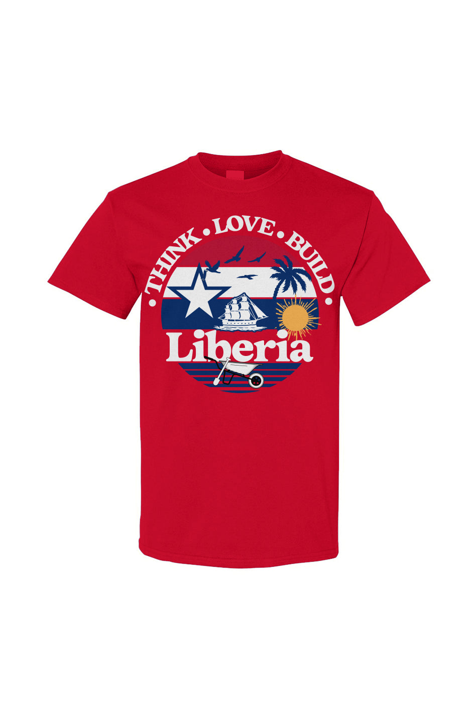 Think Love Build Liberia Graphic tee - Red